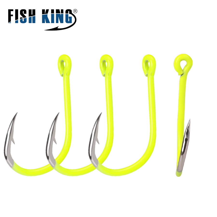 Fishing Hook Circle - NGB 50pcs 1/0#-10#Fluorescent Fishing Hooks Barbed