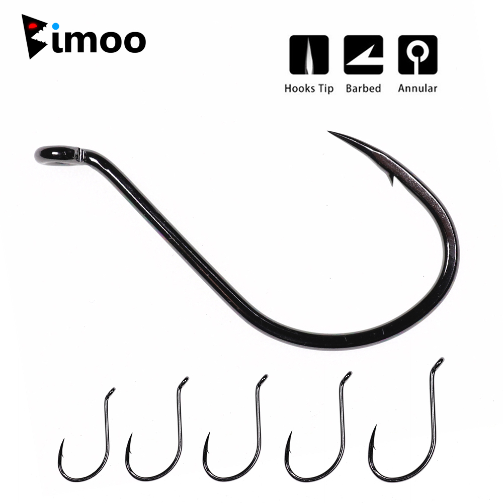 Fishing Hook Barbless - Bimoo 20pcs Offset Octopus Beak Hook
