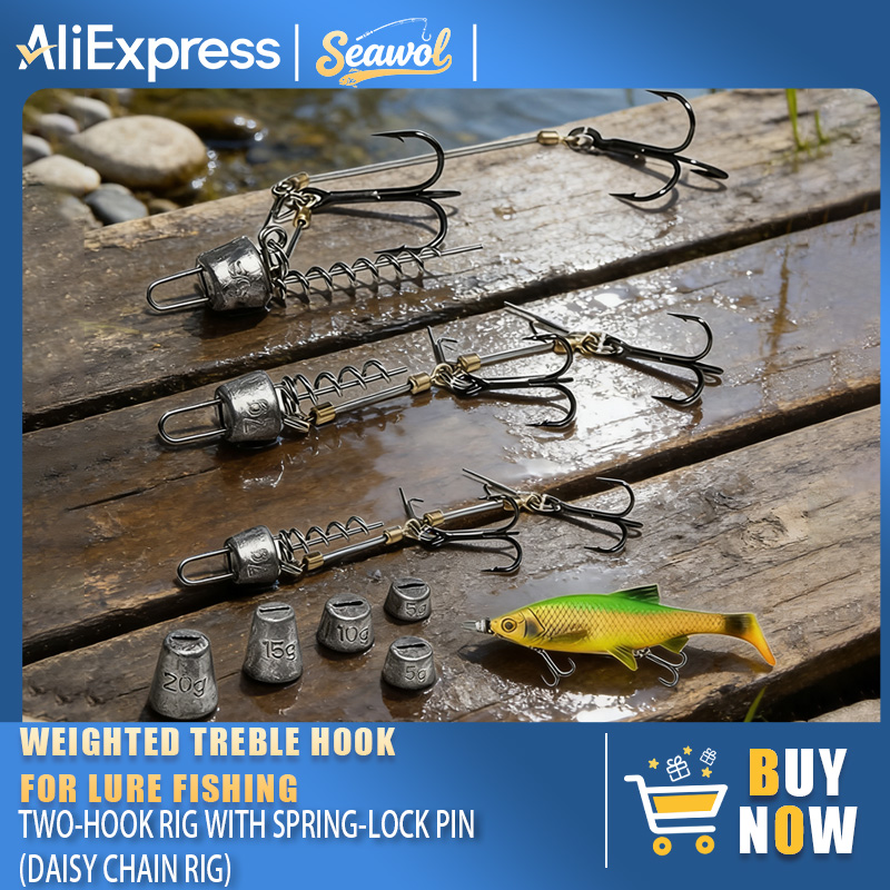 Fishing Hook Treble - Fishing Hook Rigs Steel Leader, Weighted