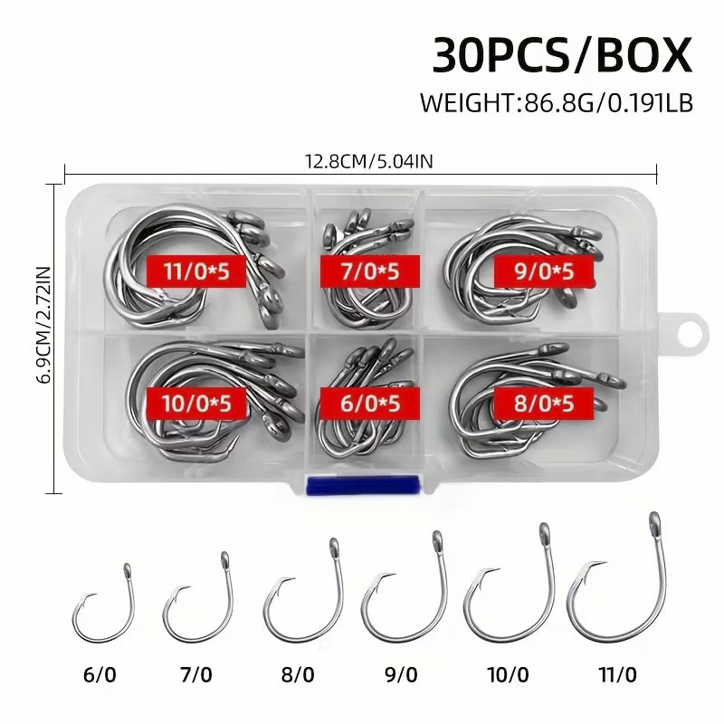 30pcs/box Fishing Hooks Stainl - Fishing Hook Assortment ulasan dan harga