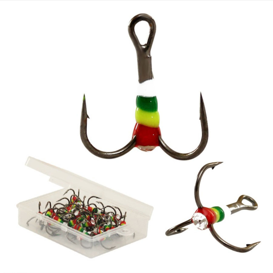 5pcs40pcs Ice Fishing Rainbow  - Fishing Hook Assortment ulasan dan harga