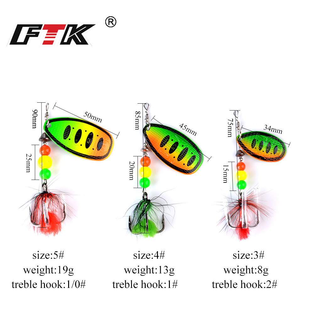 FTK Metal Fishing Lure Spinner - Fishing Hook Treble ulasan dan harga