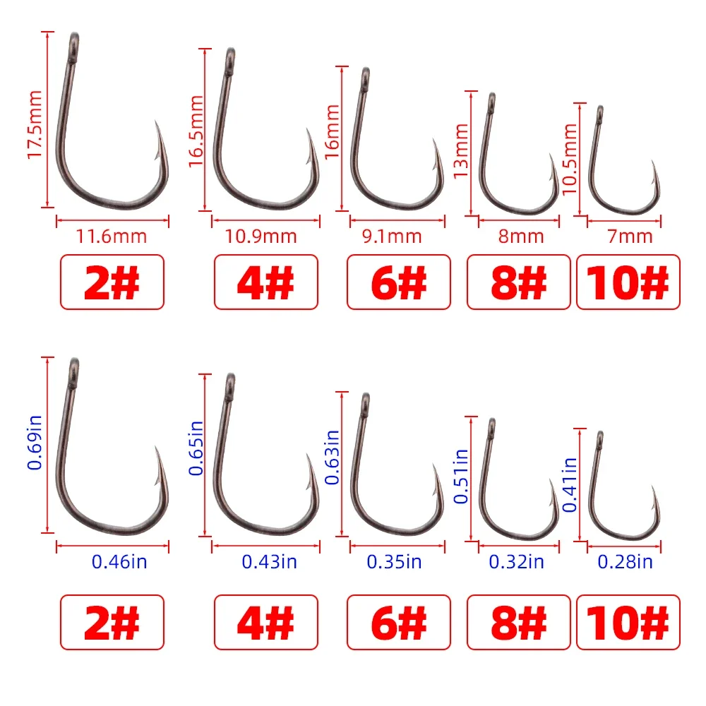 Hirisi 50pcs Barbed  Coated Ca - Fishing Hook Assortment ulasan dan harga