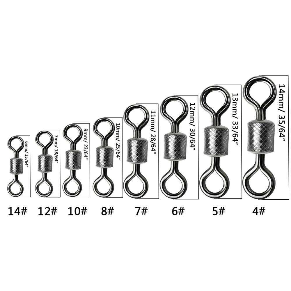 50-100pcs/box Fishing Swivel 4 - Fishing Hook Circle ulasan dan harga