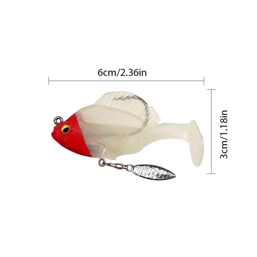 6Pcs Soft Fishing Lures Pre-Ri - Fishing Hook Weedless ulasan dan harga