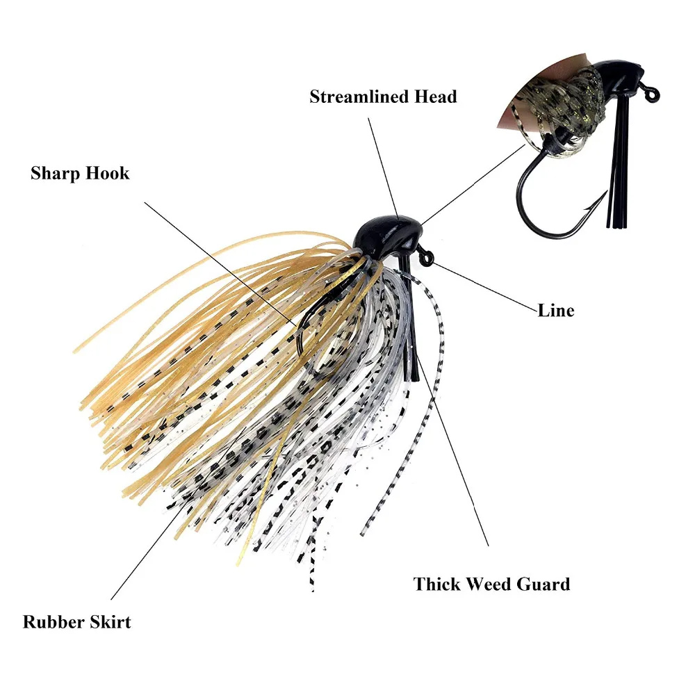 10pcs 7g 10g 14g Weedless Jig  - Fishing Hook Weedless ulasan dan harga