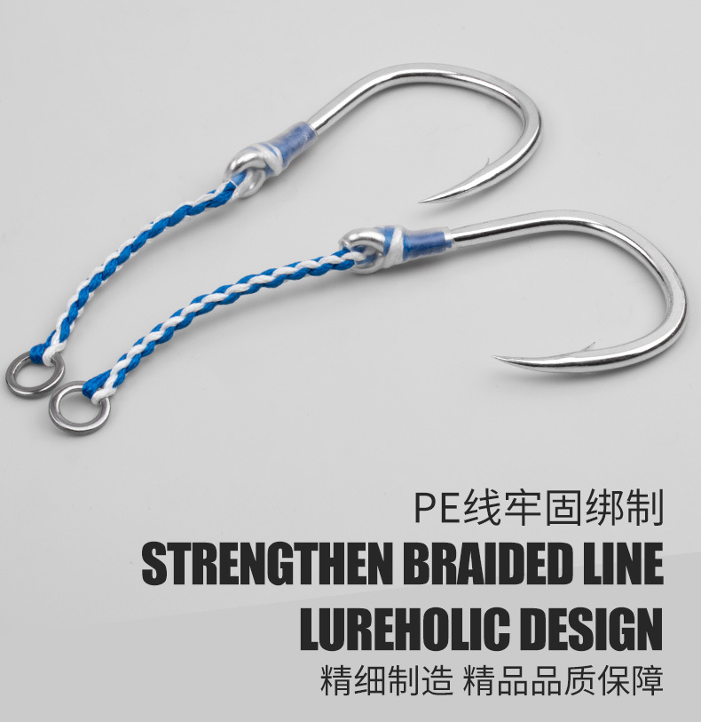2pcs/bag High Carbon Steel Slo - Fishing Hook Barbless ulasan dan harga