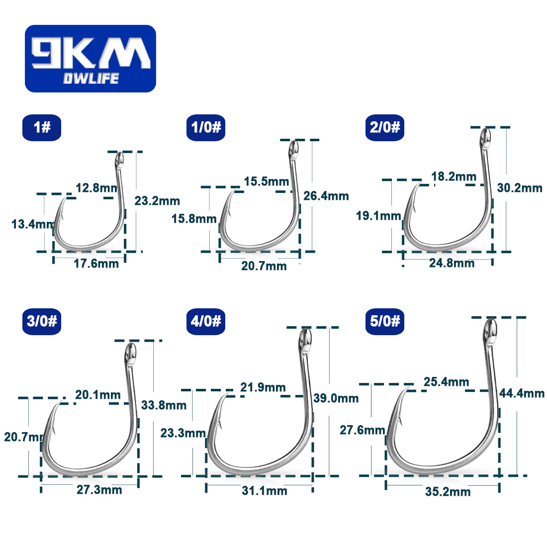9KM Fishing Hooks Saltwater Li - Fishing Hook Barbless ulasan dan harga