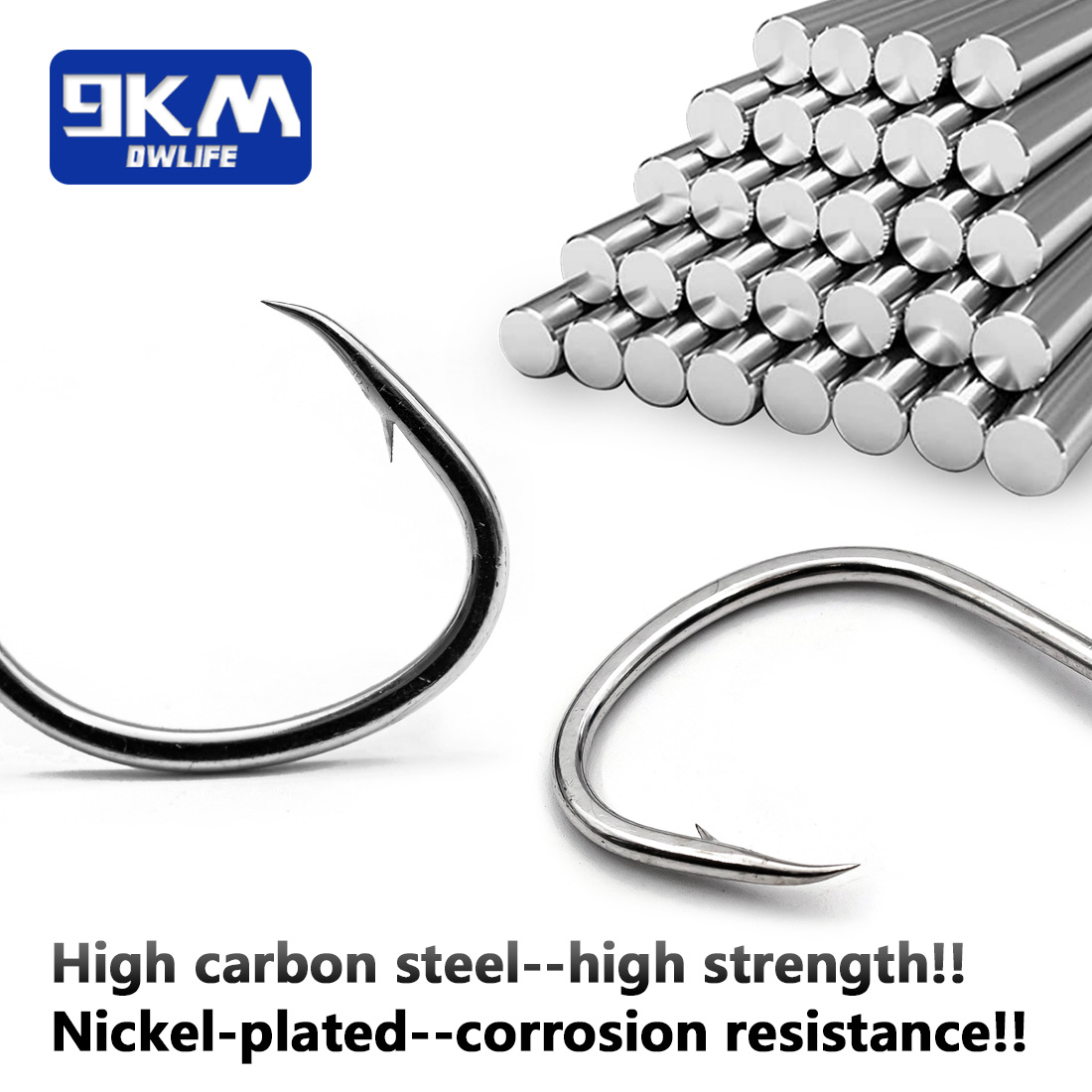 9KM Fishing Hooks Saltwater Li - Fishing Hook Barbless ulasan dan harga