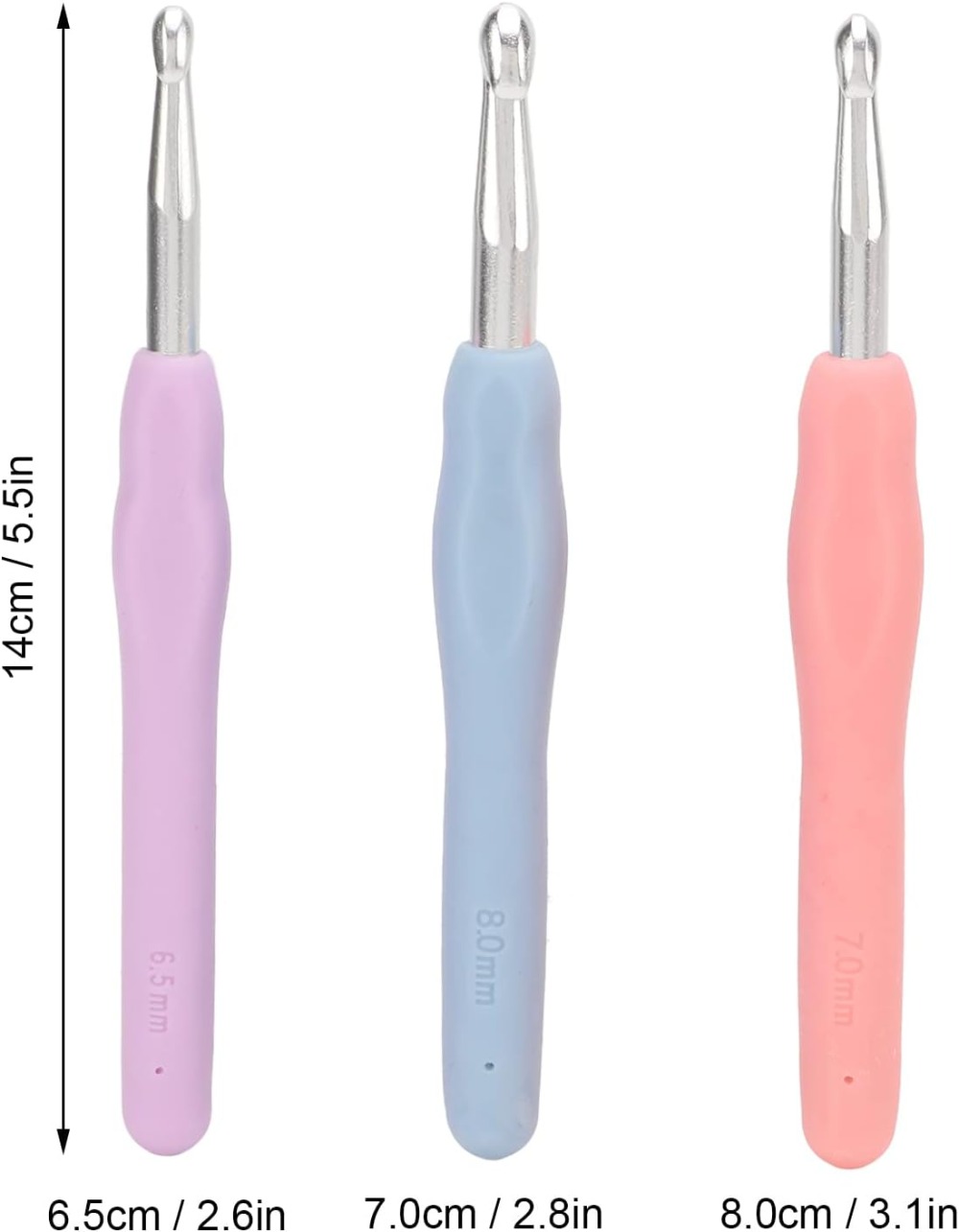 Ergonomic Crochet Hooks Set La - Fishing Hook Size ulasan dan harga