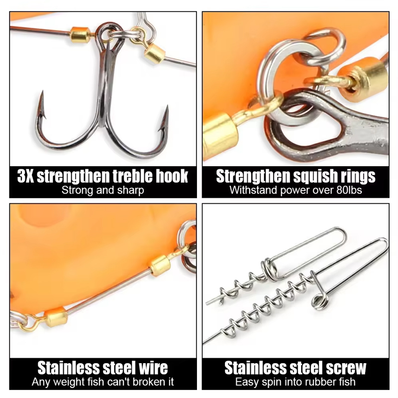 Fishing Hook Rigs Steel Leader - Fishing Hook Treble ulasan dan harga