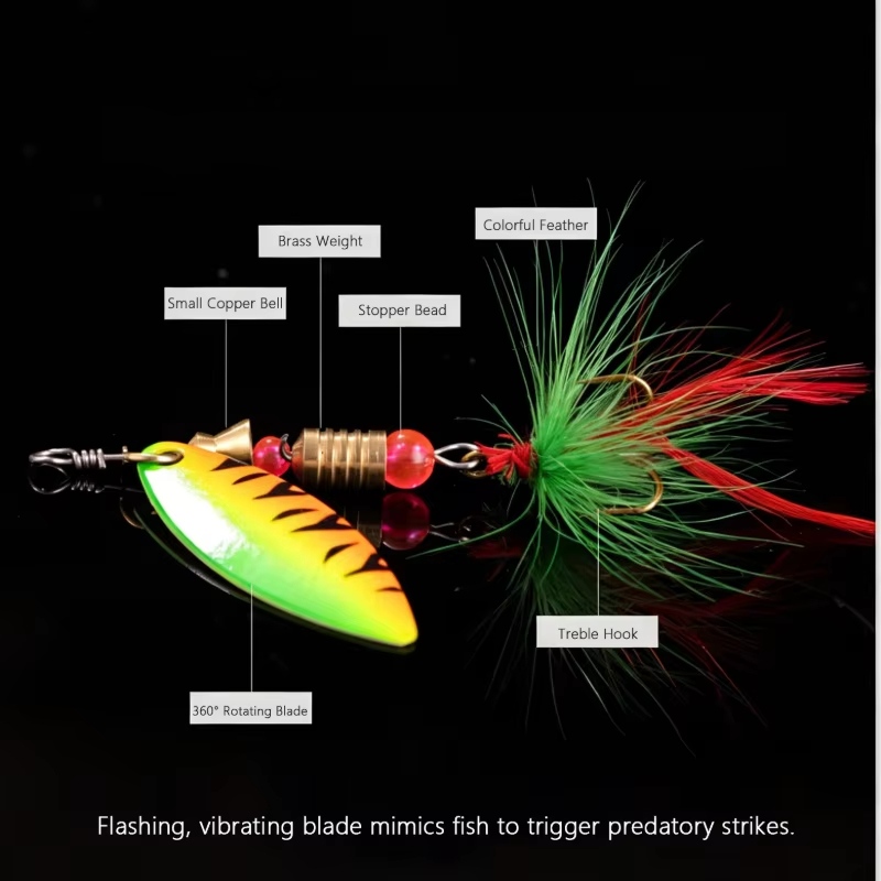 10PCS Fishing Lures Spinnerbai - Fishing Hook Treble ulasan dan harga